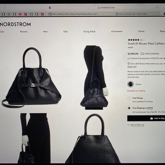 Akris Ai Woven Braided Top-Handle Leather Bag Crimson Red NWT - Picture 13 of 15